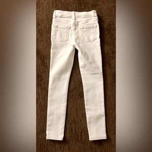 Cat & Jack white skinny jeans pants 6X ultimate stretch rhinestone snap NEW NWOT